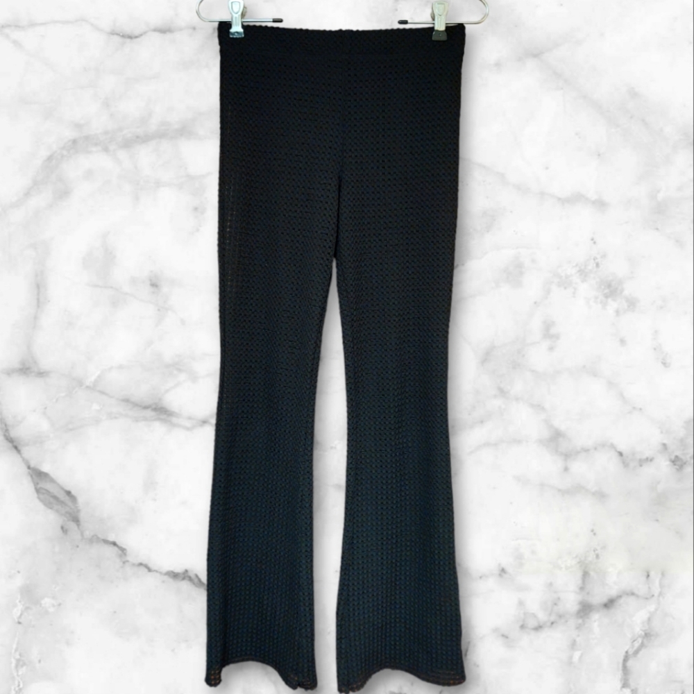 EUC Divided H&M Mesh Black Pants (w/ solid underwear coverage) XS